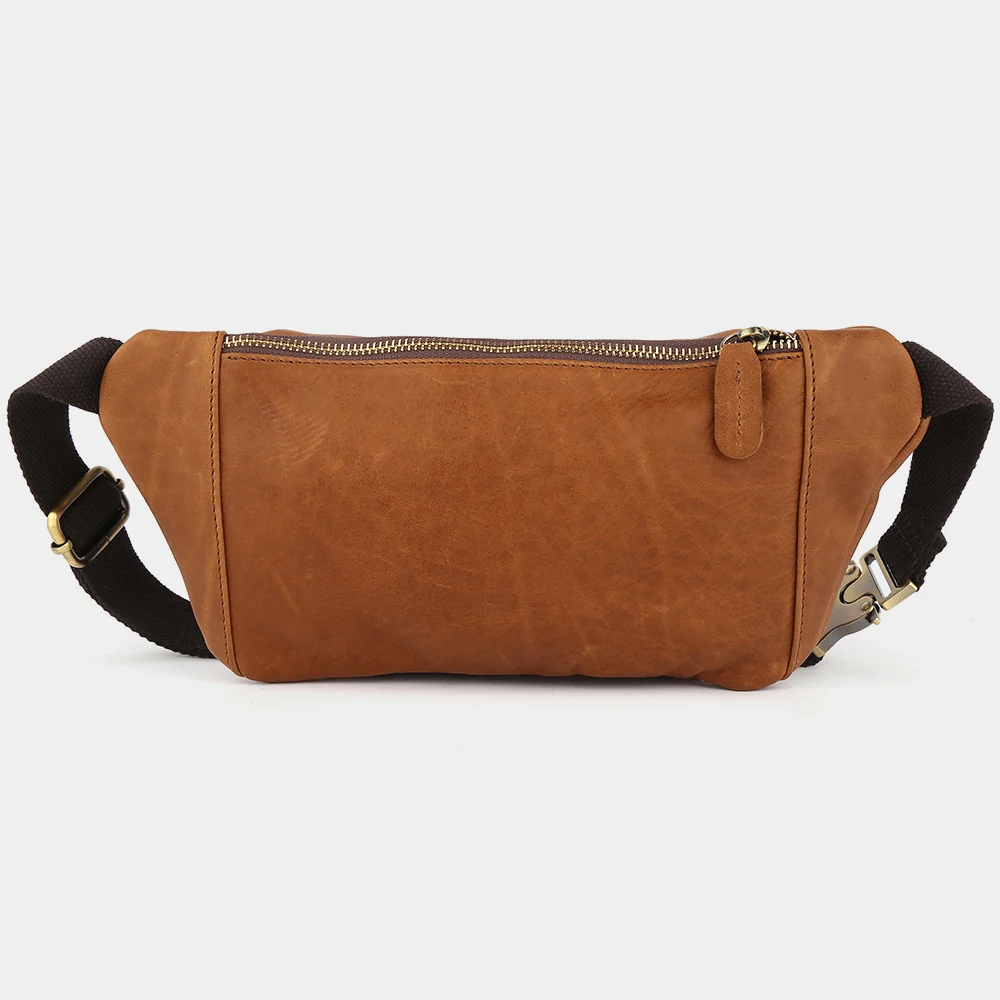 Rear view of The Alpha leather fanny pack