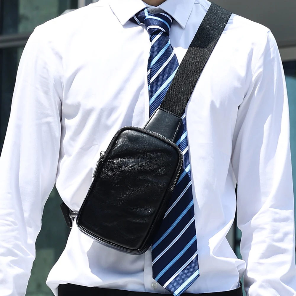 The Bellus worn across the chest, close-up lifestyle view