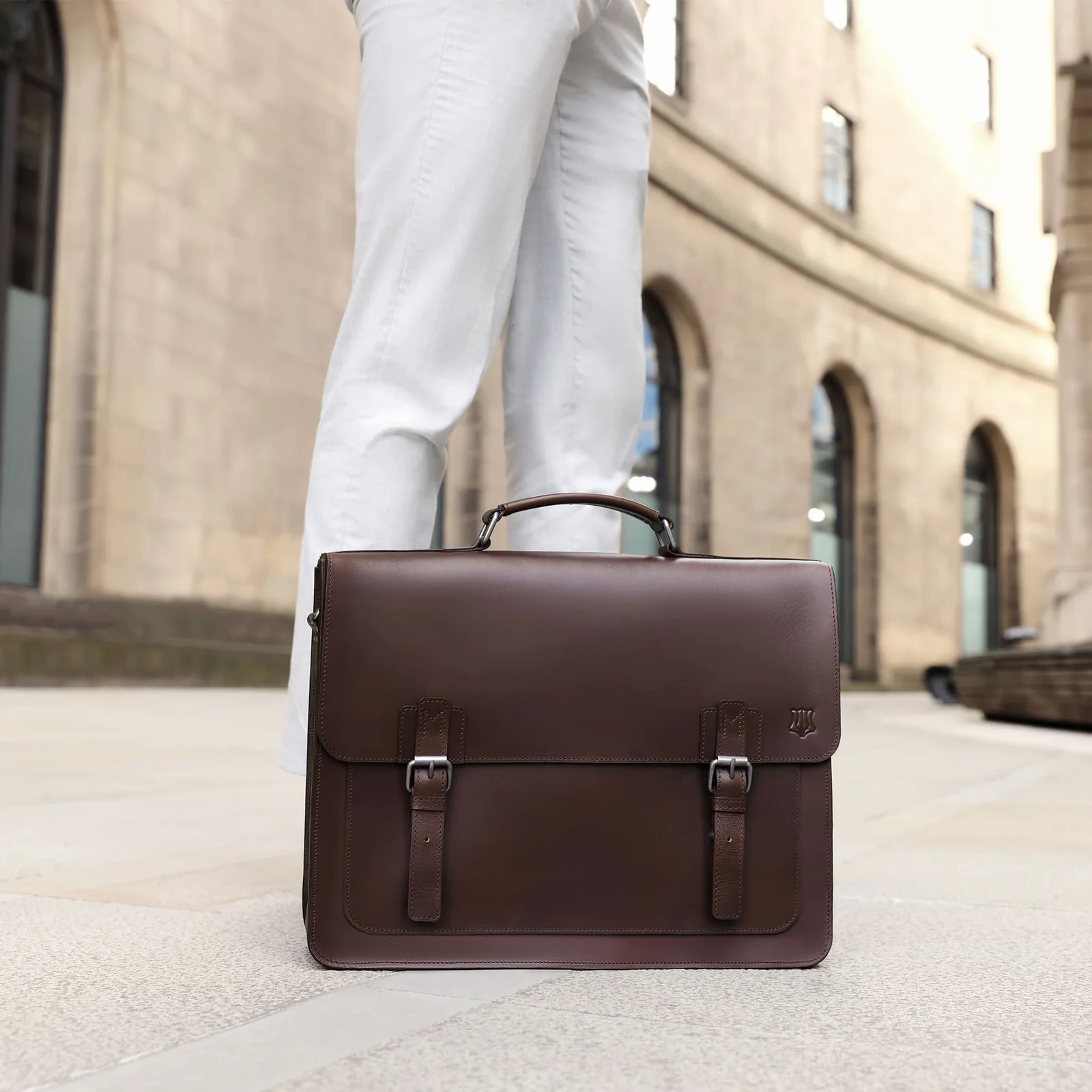 The Heritage standing on a city street, lifestyle view