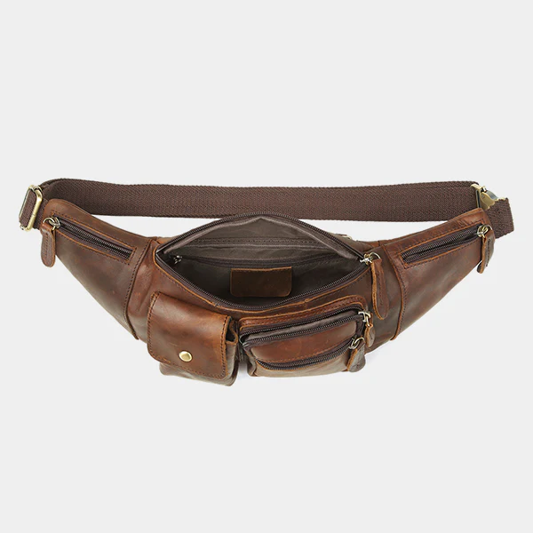 The Fanny Pack open, showing the lined main compartment